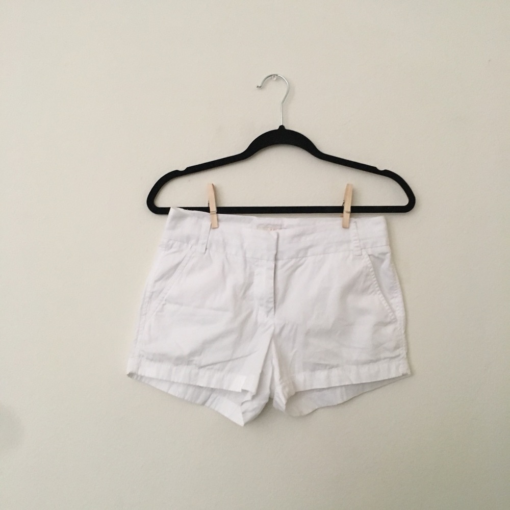 J CREW 100% cotton white shorts